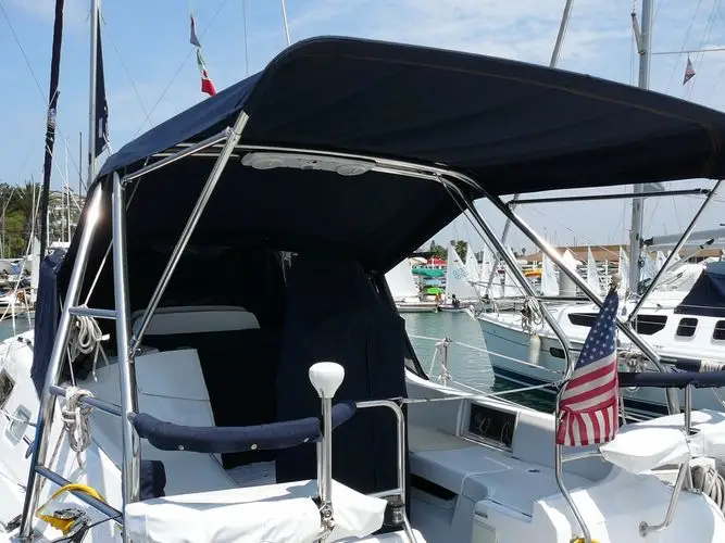 blue boat canvas top
