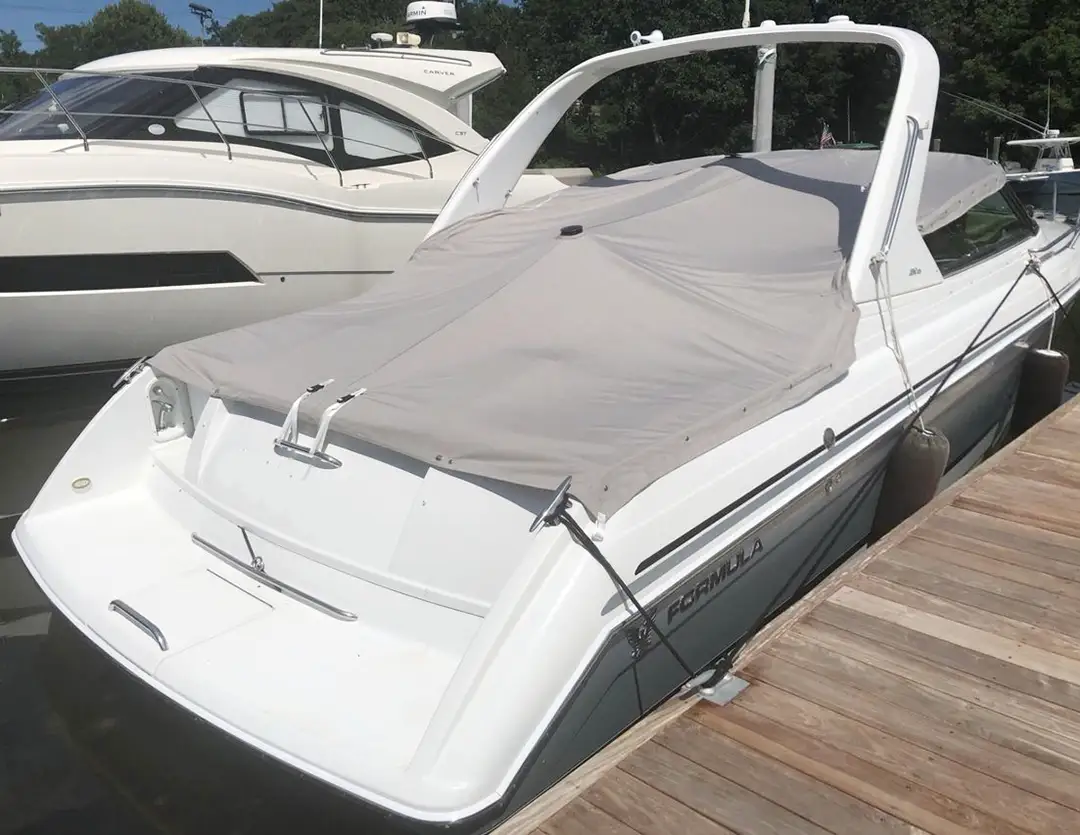 boat canvas cover in gray