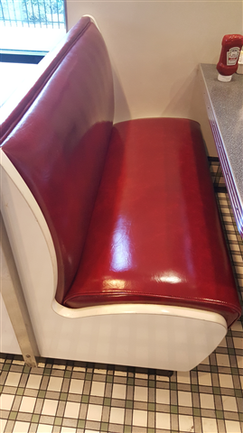 diner bench reupholster