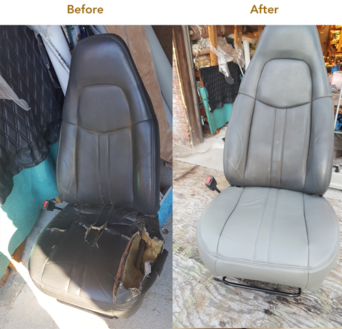 before and after auto seat repair