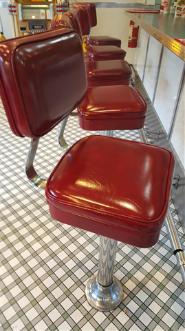 diner counter chair repaired rip