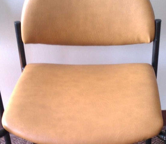 repaired vinyl chair