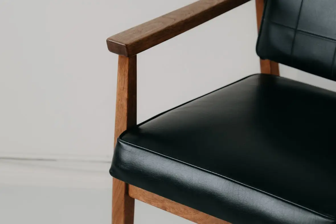 black leather chair
